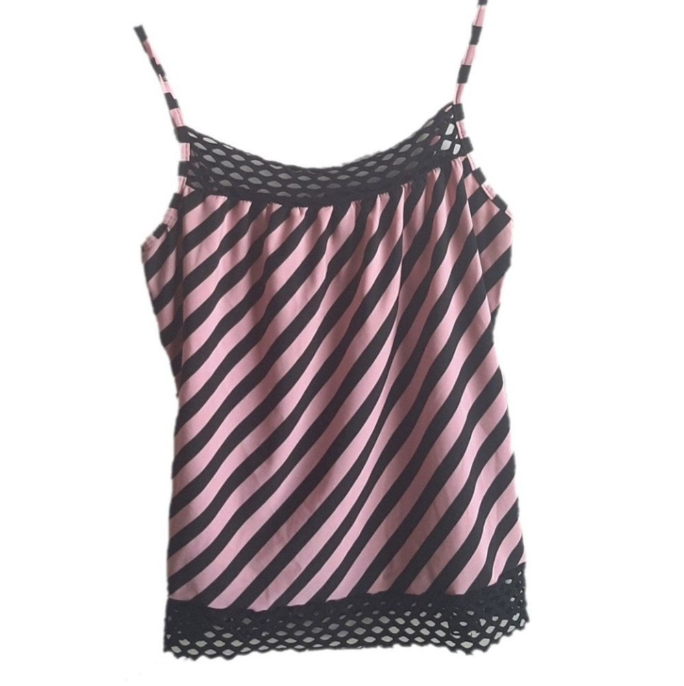 adorable 2000s black and pink tank by Wet Seal